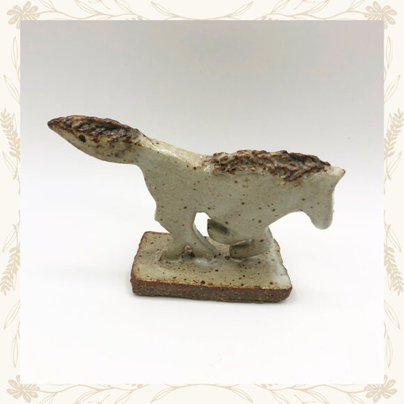 Artist-Signed Ceramic Horse Sculptures – Unique Trio - Picture 5 of 9